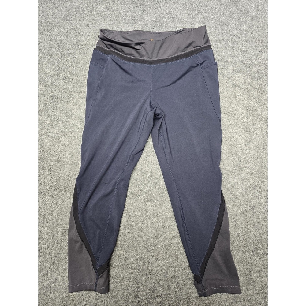 Tangerine Pants Womens 2XL Black Navy Blue Stretch Activewear Yoga Leggings XXL